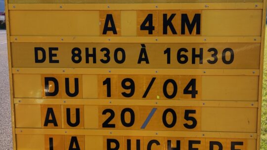 Info route barrée