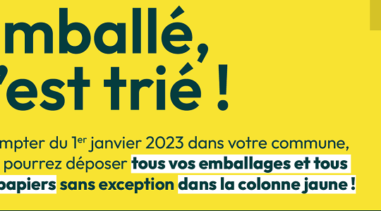 Nouvelles consignes de tri 2023